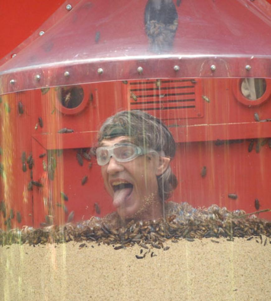 Winfried schien es drin ganz gut zu gefallen. Ganz mutig streckte er sogar die Zunge aus!