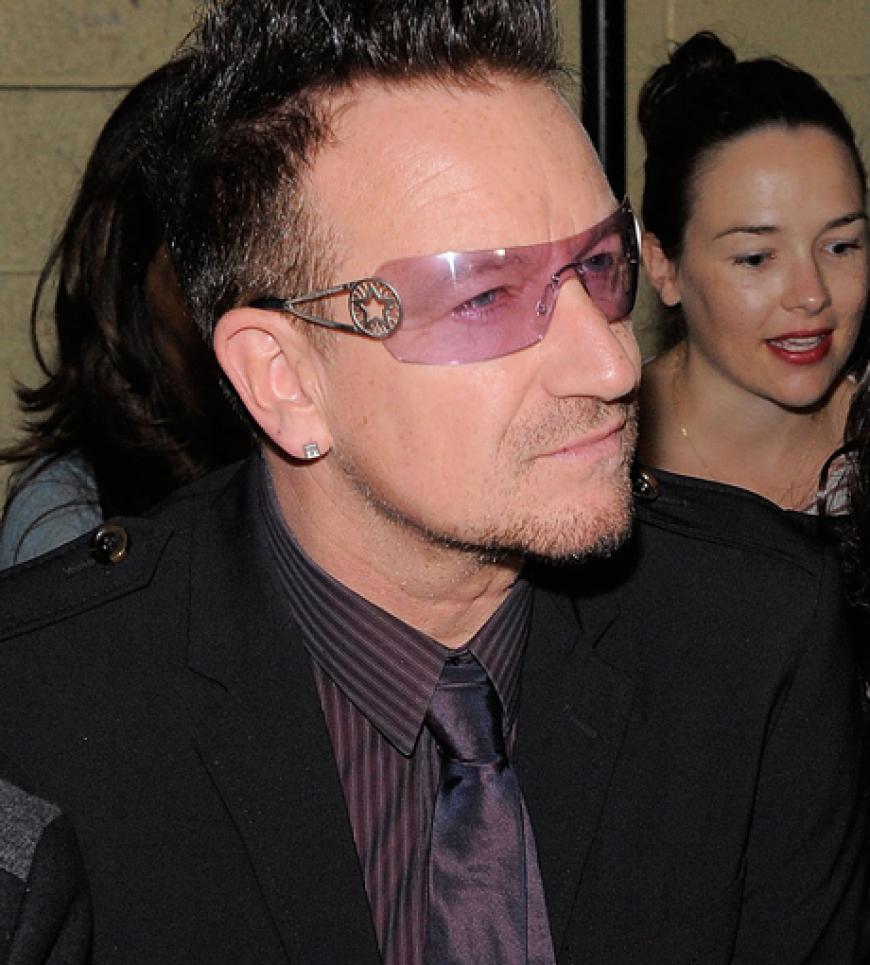 Sänger Bono saß bei