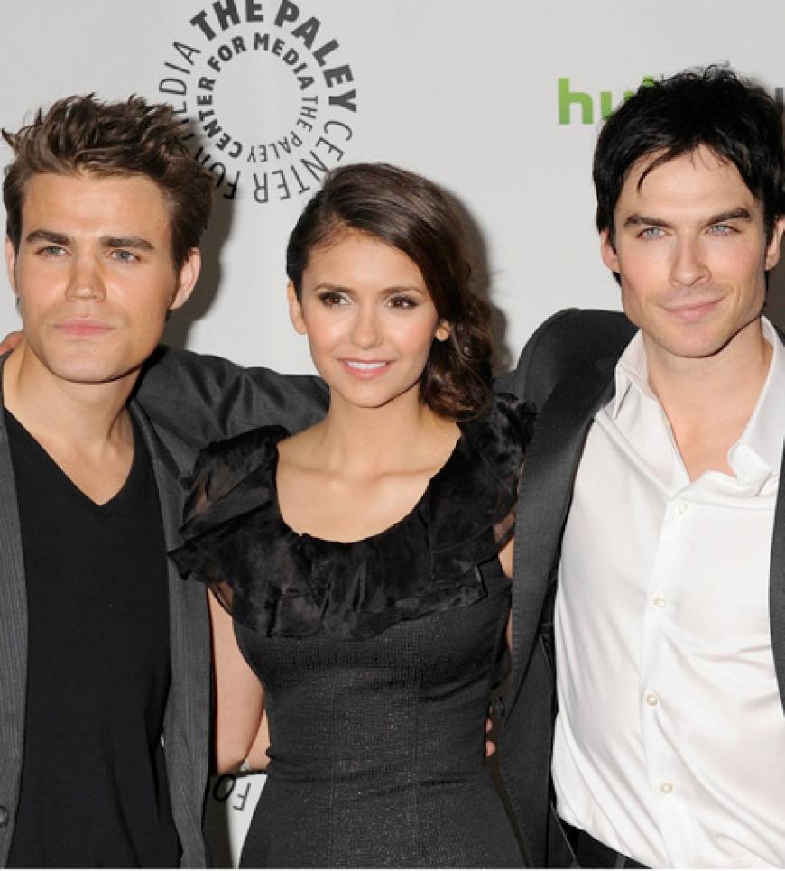 Die Vampire Diaries Hauptdarsteller: Nina Dobrev, Ian Somerhalder und Paul Wesley Die Vampire Diaries Hauptdarsteller: Nina Dobrev, Ian Somerhalder und Paul Wesley