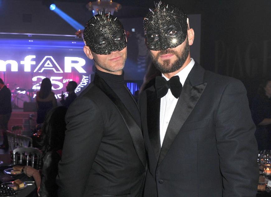 Tolle Masken: Marc Zaffuto und Emmanuel D'Orazio aus Paris
