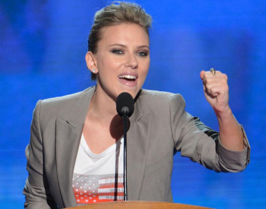 Eine kampflustige Scarlett Johansson