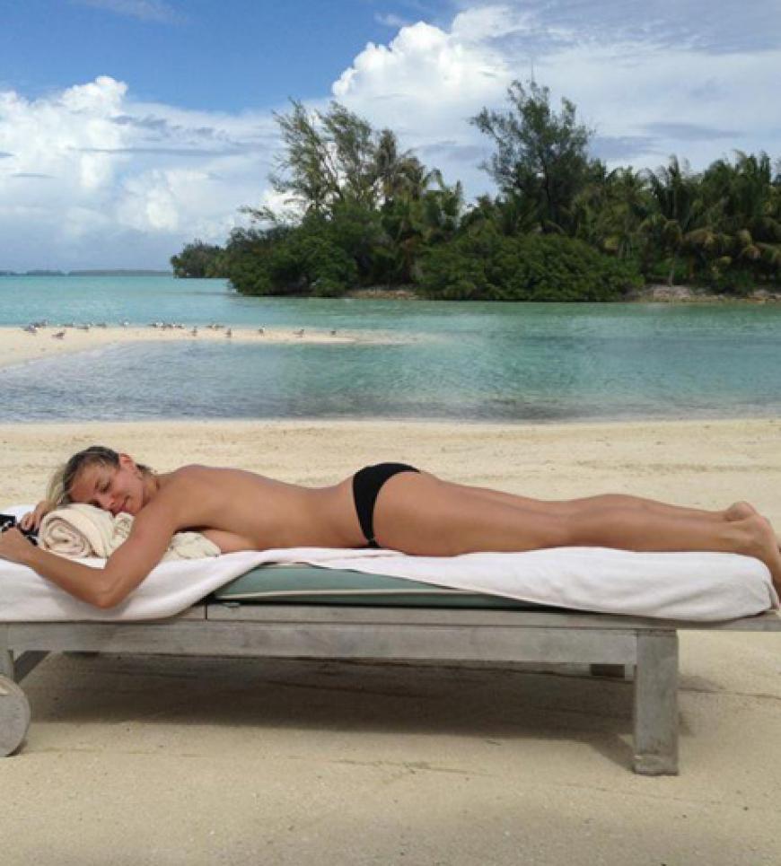 Heidi Klum erholt sich von den Dreharbeiten zu