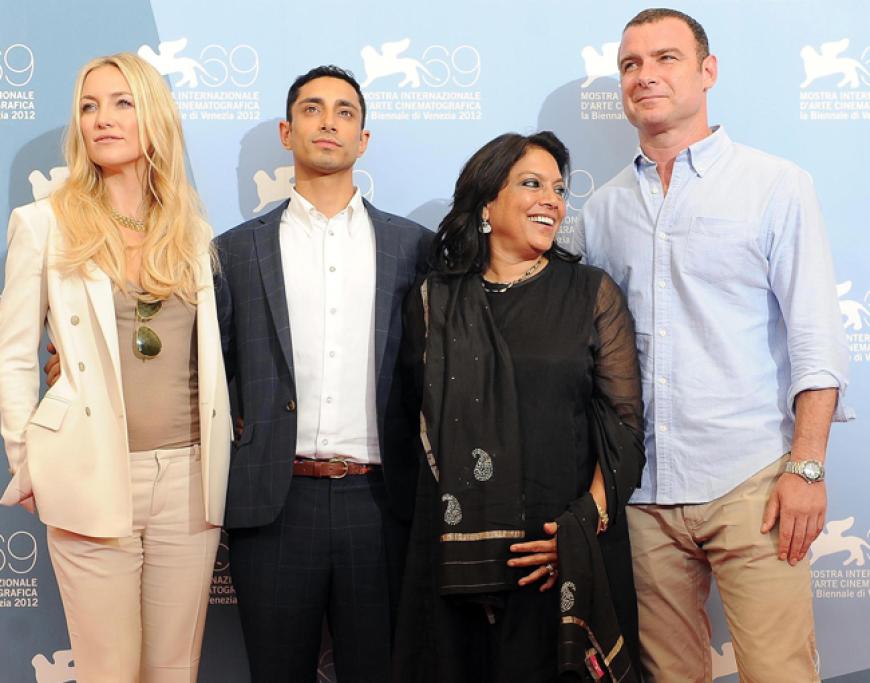 Kate Hudson mit ihrem Filmkollegen Riz Ahmed, der indischen Regisseurin Mira Nair und US-Star Liev Schreiber