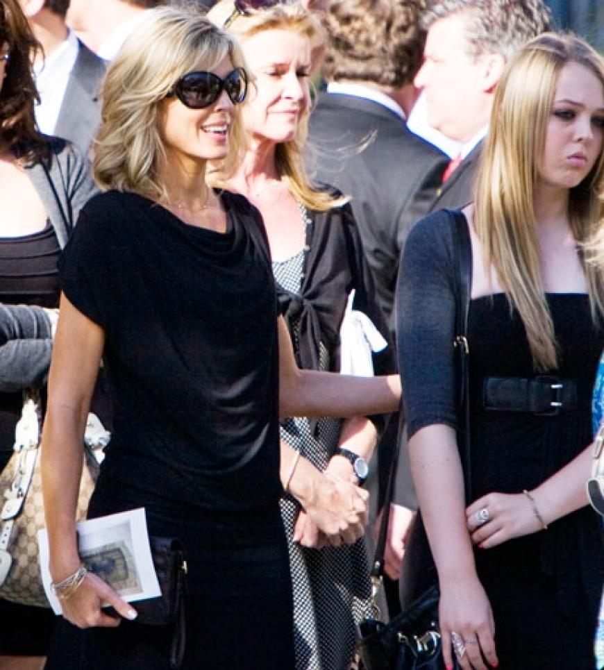Die Schauspielerin und Ex-Frau von Donald Trump Marla Maples, kam mit ihrer Tochter Tiffany Trump