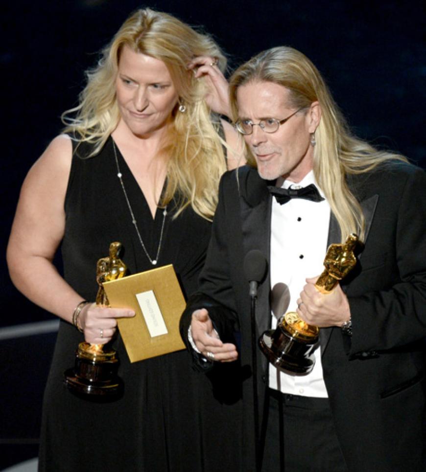Karen Baker Landers und Per Hallberg erhalten den Oscar für