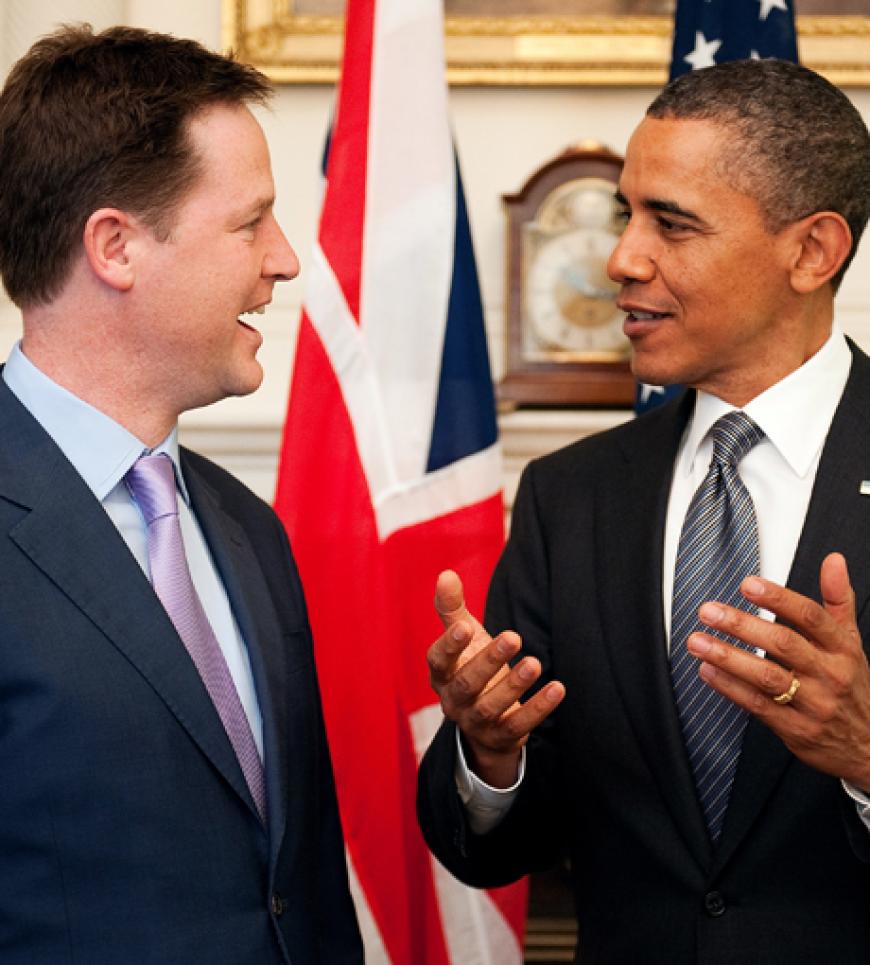 Politische Gespräche: David Cameron und Barack Obama