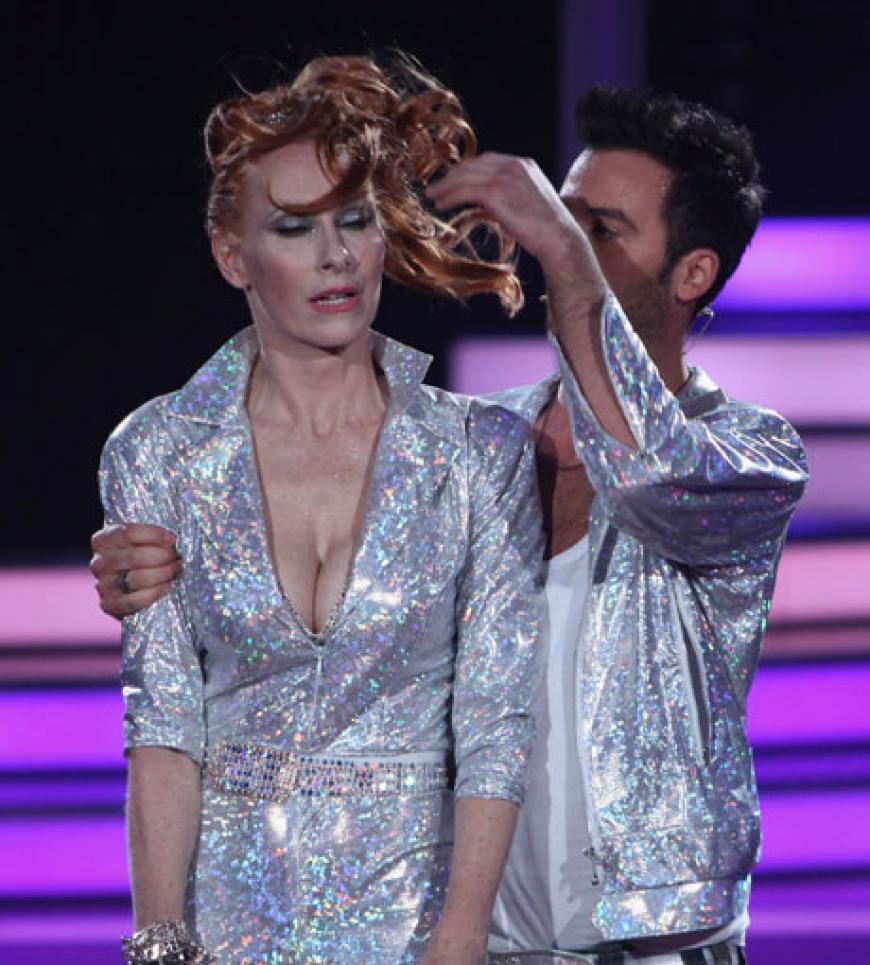 Andrea Sawatzki und ihr Tanzpartner Stefano Terrazzino tanzten den Jive - leider nicht sehr überzeugend. Andrea musste die Show verlassen
