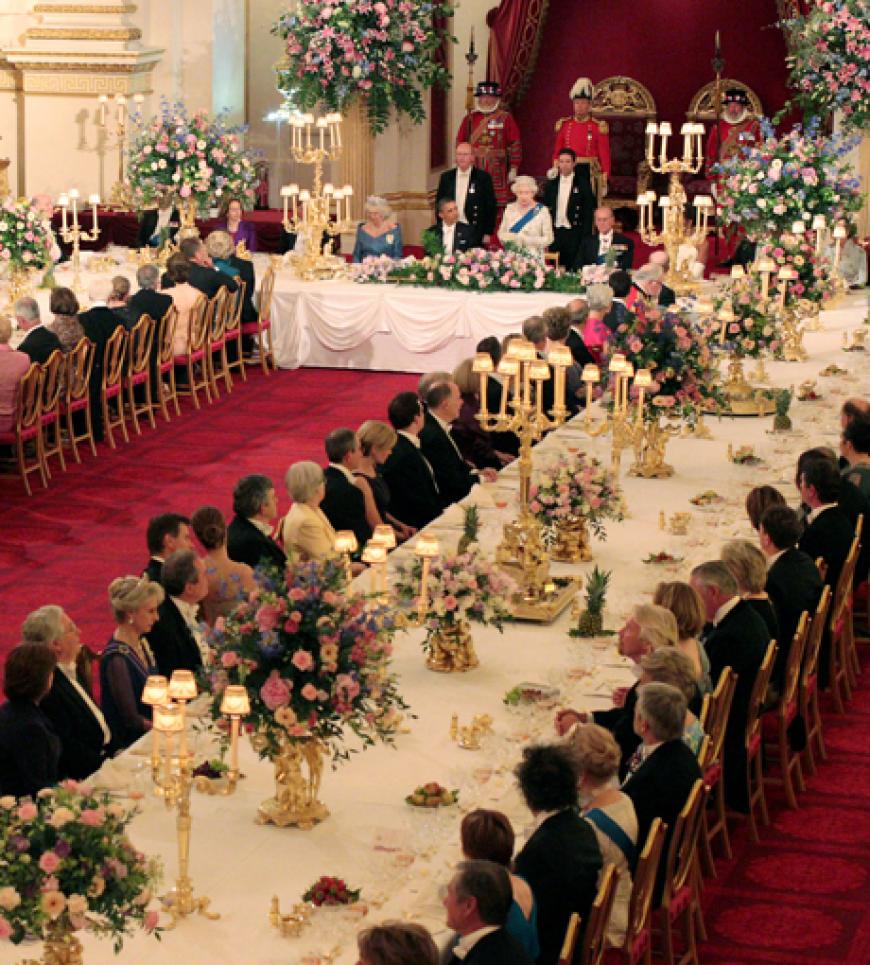 Und auch ein formelles Dinner stand auf seiner Tagesliste des 24. Mai