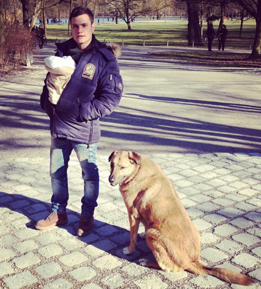 Familienhund Nala darf auch nicht fehlen