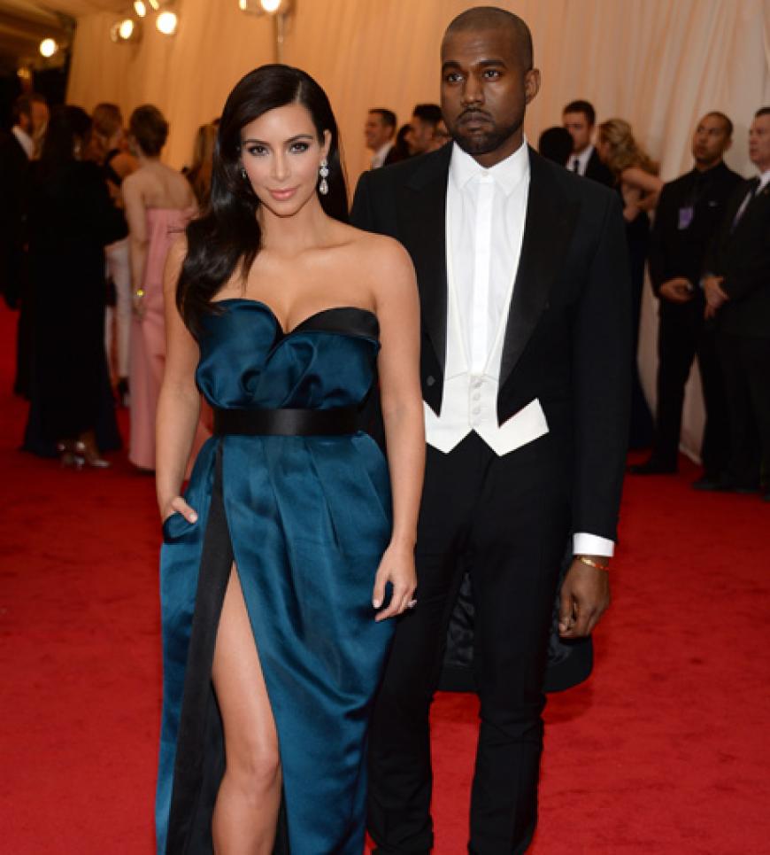 Kim Kardashian und Kanye West auf der
