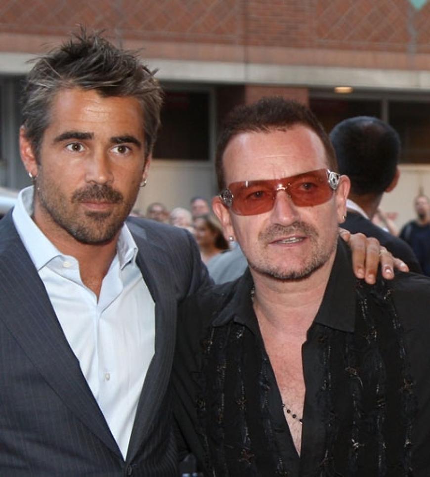 Zwei Iren unter sich: Schauspieler Collin Farrell und U2-Frontmann Bono
