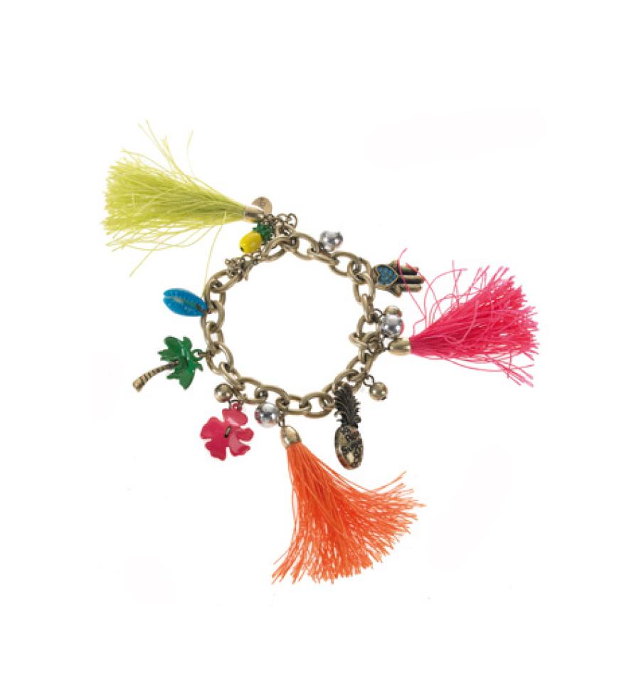 Hawaii-Feeling bekommt man mit diesem süßen Armband. Es ist über claires.com für ca. 10 Euro zu haben