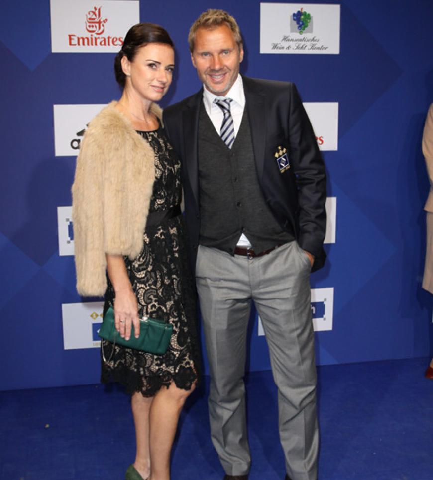 HSV-Trainer Thorsten Fink mit seiner Frau Silke