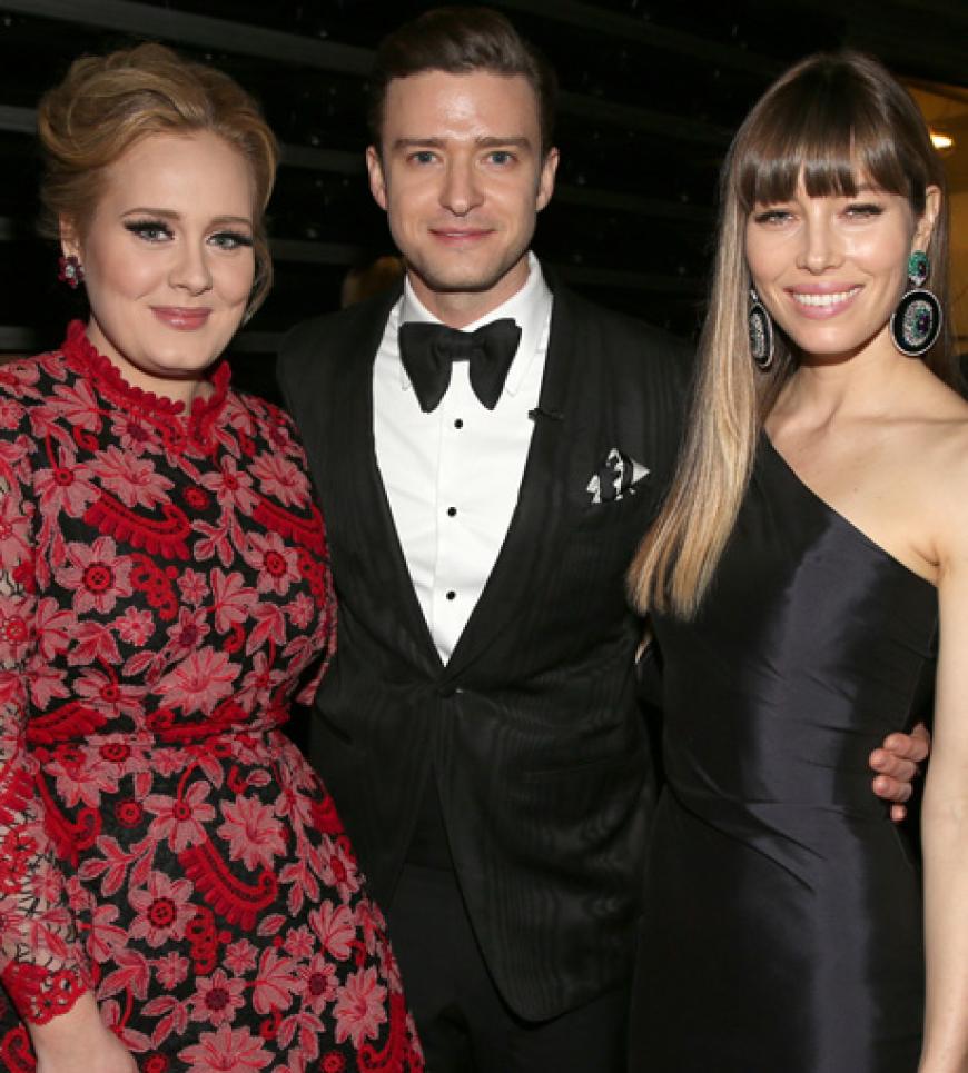 Adele, Justin Timberlake, Jessica Biel