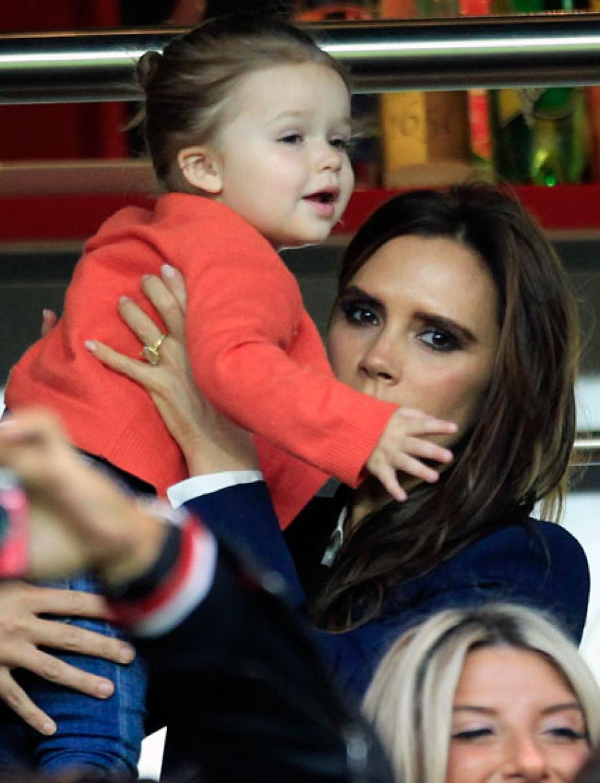 Auch das Fußballstadion ist für Harper ein zweites Zuhause. Inzwischen ist David Beckham allerdings in Fußball-Rente gegangen