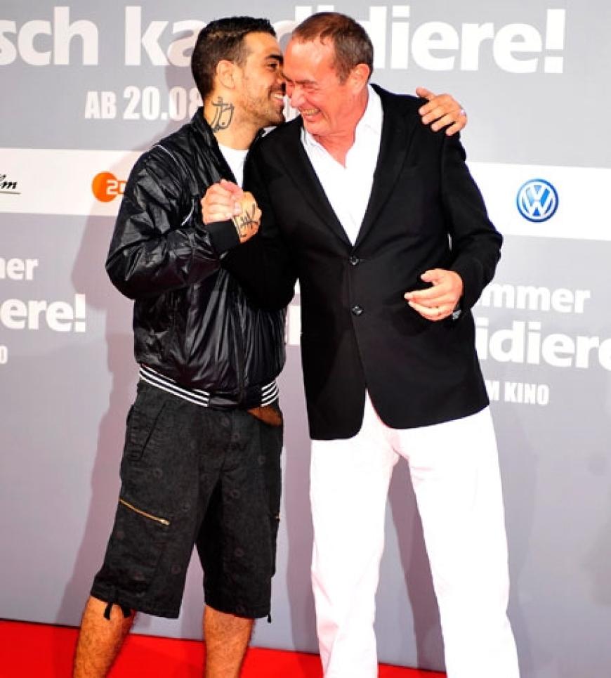 Bushido kam mit Produzent Bernd Eichinger. Die Biografie des Rappers wird zurzeit verfilmt