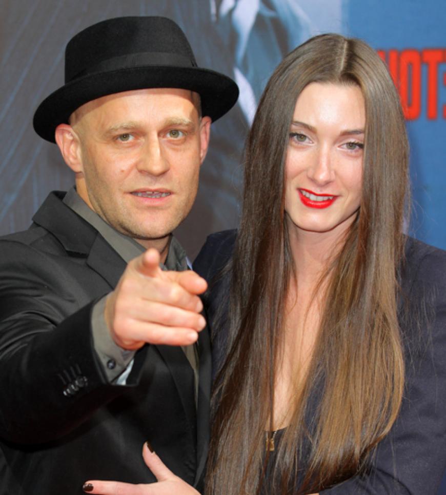 Schauspieler Jürgen Vogel mit seiner Verlobten Michelle