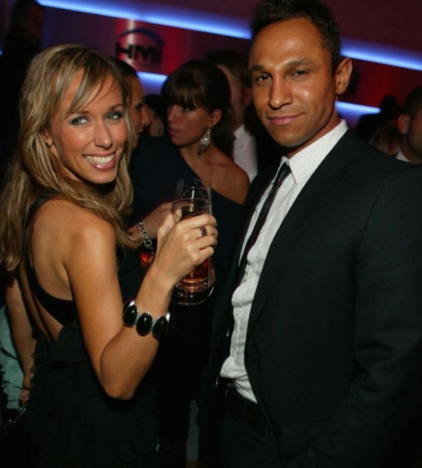 Annemarie Warnkross und Daniel Aminati in Partylaune