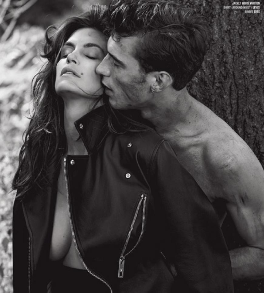 Cindy Crawford und das französische Model Clement Chabernaud