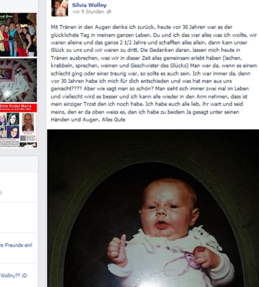 Silvia erinnert sich an die schöne Zeit mit ihrer Ältesten zurück