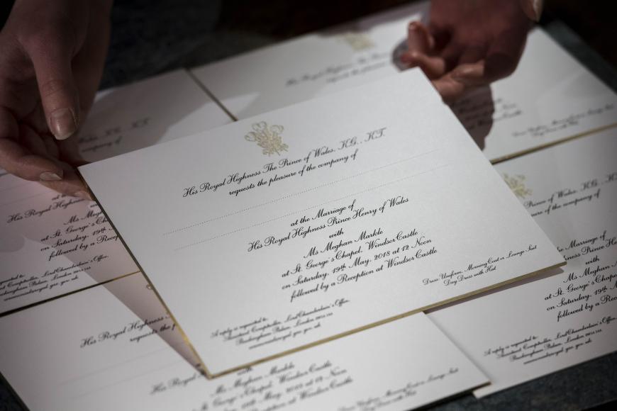 Am 22. März verkündete der Kensington Palast, dass die Einladungen für die royale Hochzeit am 19. Mai versendet wurden.