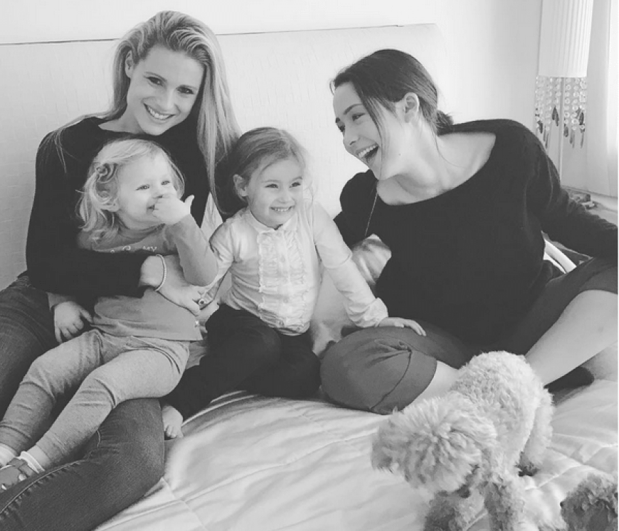 Awww! Michelle Hunziker mit ihren drei Mädchen Celeste, Sole und Aurora.