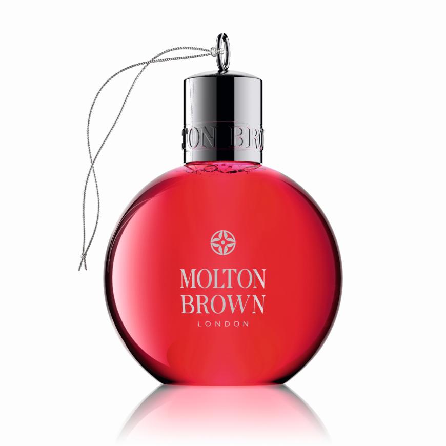 Duschgel in Tannenbaumkugel-Optik, von Molton Brown, ca. 12 Euro