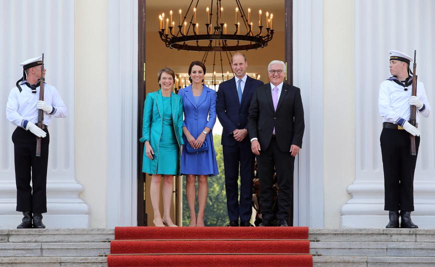 Die nächste Station an Tag 1: Schloss Bellevue! Kate und William besuchen zum Tee den Bundespräsidenten Frank-Walter Steinmeier.