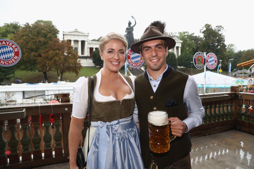 Philipp Lahm mit Ehefrau Claudia Lahm