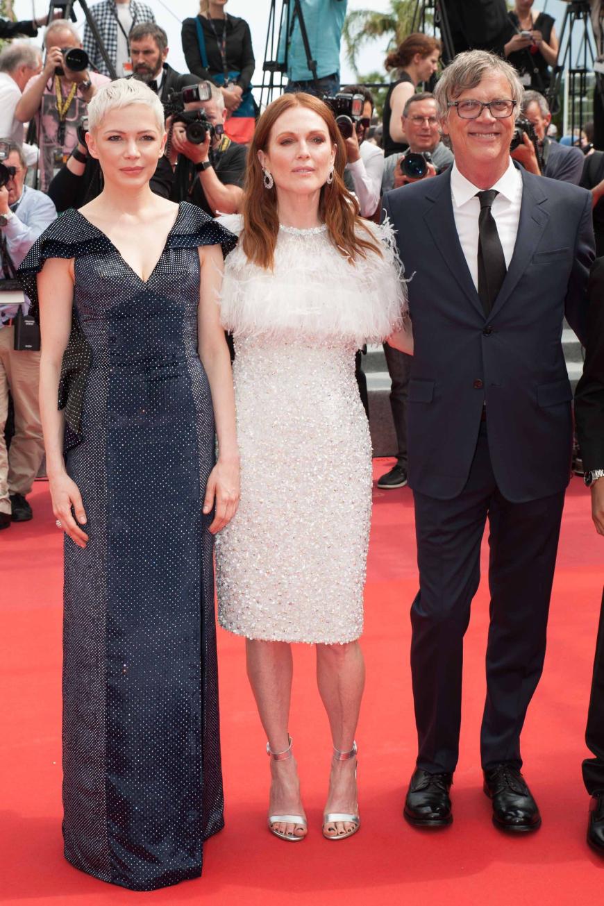 Michelle Williams, Julianne Moore und Todd Haynes auf dem Roten Teppich vor der Vorführung des Films