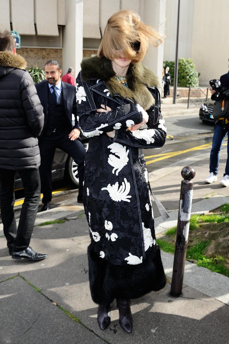 Vom Pariser Winde verweht wurde Vogue-Chefin Anna Wintour