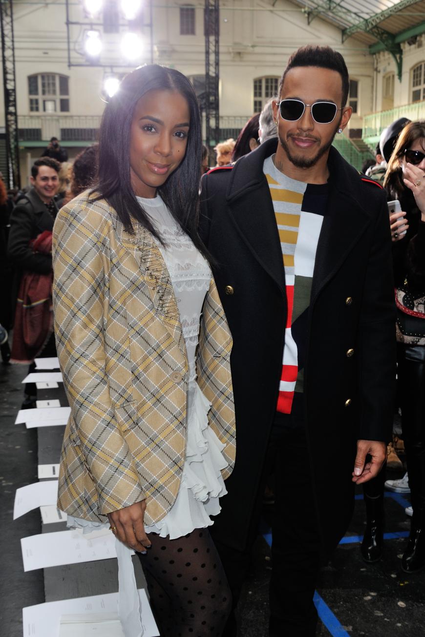 Fühlen sich im Modezirkus auch genau richtig: Kelly Rowland und Lewis Hamilton