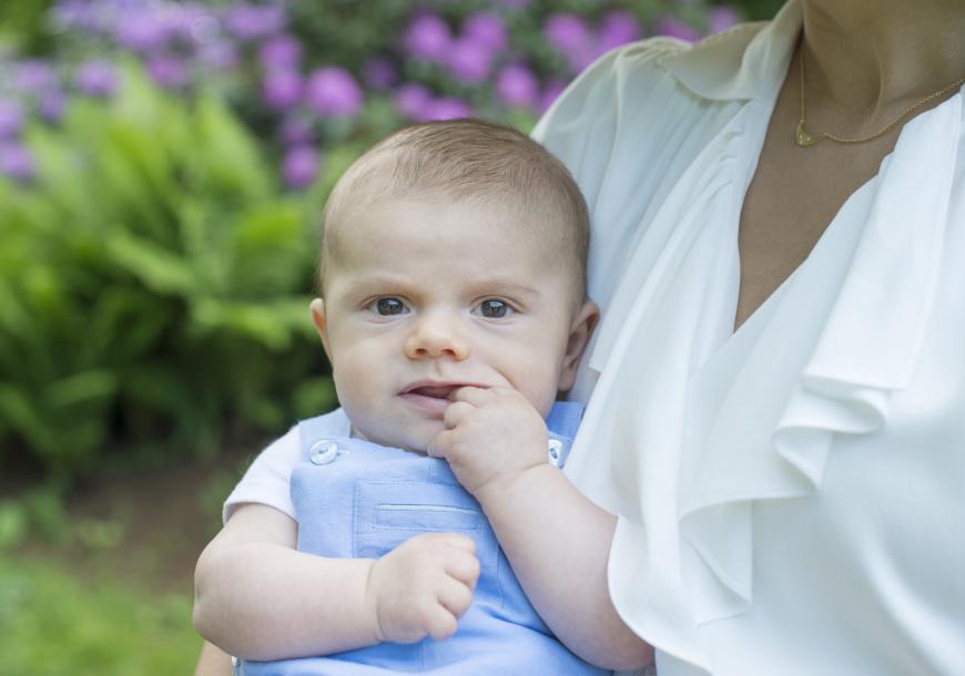 Awwww! Da haben sich zwei aber zum Knuddeln gern. Pünktlich zum schwedischen Nationalfeiertag veröffentlichte das Königshaus neue Bilder vom kleinen Prinz Oscar.