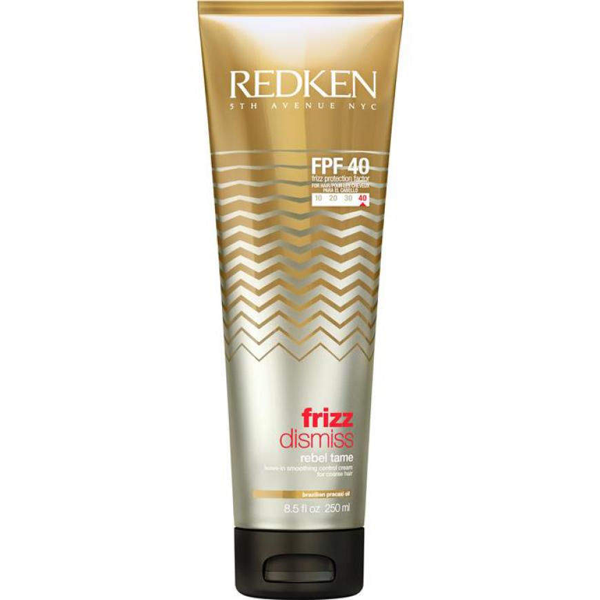 GEGLÄTTET „Frizz Dismiss Rebell Tam“-Leave-in-Balsam von Reden, ca. 15 Euro, beim Frisur