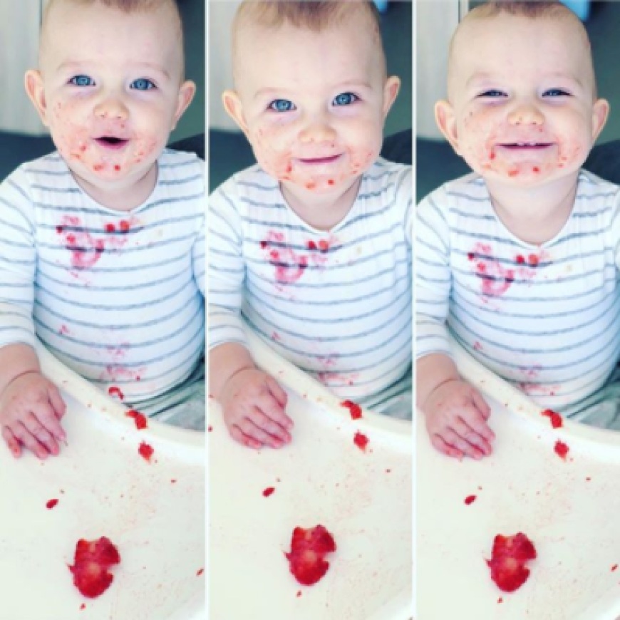 Da gab es wohl Erdbeeren! Knapp ein Jahr alt ist der Sohn von Ronan Keating und Storm Uechtritz - und der kleine Cooper ist mindestens genauso süß wie das gerade vernaschte Obst.