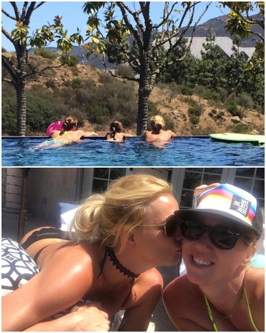 Britney Spears hat Spaß am Pool...