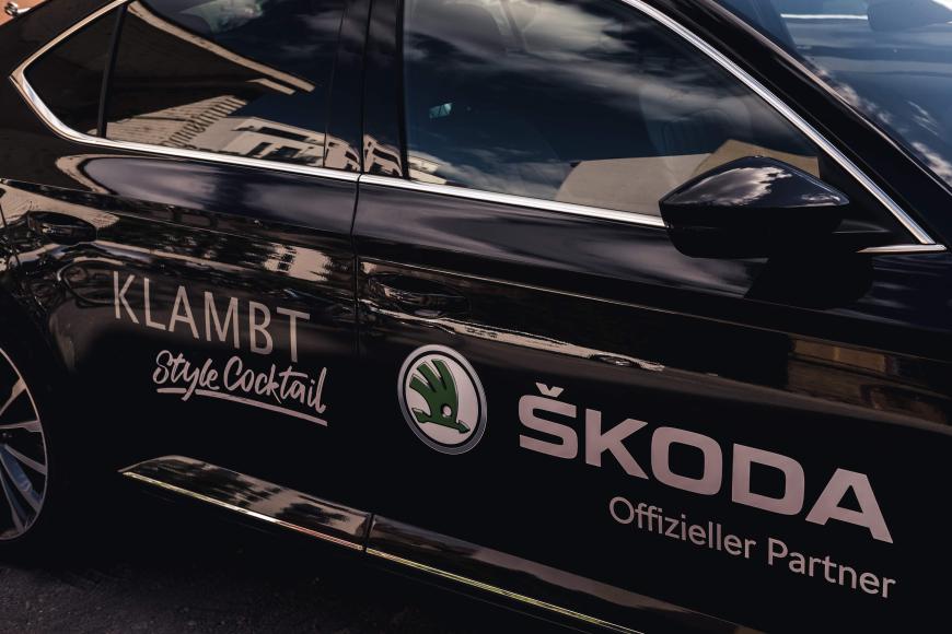Bitte einsteigen! Das Skoda-Shuttle war jederzeit ready für unsere KLAMBT Style Cocktail Gäste.