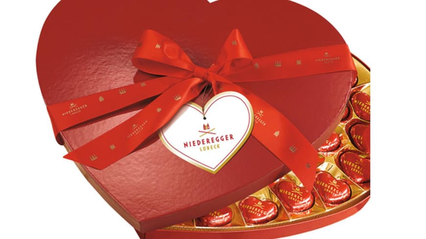 Niedereggerherzen zum Naschen zwischendurch. Über www.niederegger.de, ca 25 Euro Niedereggerherzen zum Naschen zwischendurch. Über www.niederegger.de, ca 25 Euro