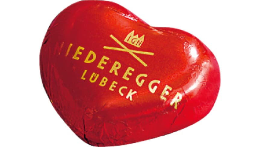 Marzipanherz von Niederegger, 10 Stück ca. 4,90 Euro Marzipanherz von Niederegger, 10 Stück ca. 4,90 Euro