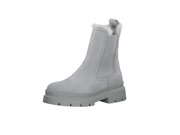 Graue, gefütterte Stiefel