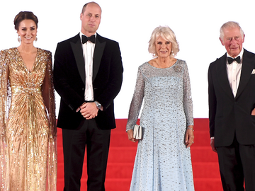 Kate, William, Camilla und Charles in festlichen Outfits bei der "James Bond"-Premiere 2021