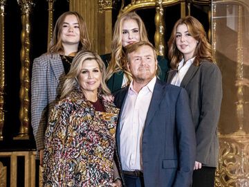 Königin Máxima, König Willem-Alexander, Alexia, Amalia und Ariane der Niederlande