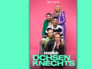 Offizielles Plakat für Staffel 2 der Sky-Doku "Diese Ochsenknechts" mit Natascha Ochsenknecht, Wilson, Jimi und Cheyenne