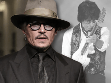 Johnny Depp guckt geschockt, Jeff Beck spielt Gitarre