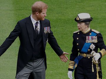 Prinz Harry und Prinzessin Anne streiten bei der Beerdigung von Queen Elizabeth II..