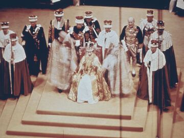 Die Krönung von Queen Elizabeth II. 1953.