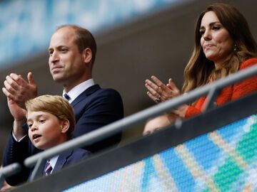Prinz William und Prinzessin Kate mit ihrem Sohn Prinz George. 