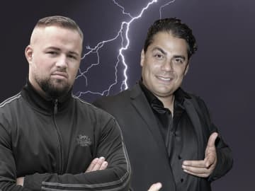 Silva Gonzalez und Juliano Fernandez mit Blitz.