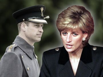Prinz William und seine Mutter Prinzessin Diana.