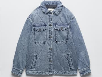 Wattierte Denimjacke von Zara